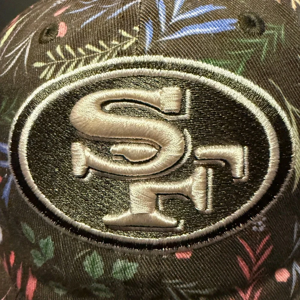 '47 Brand San Francisco 49ers Hat Women OS Olive Green New Floral NFL Clean Up